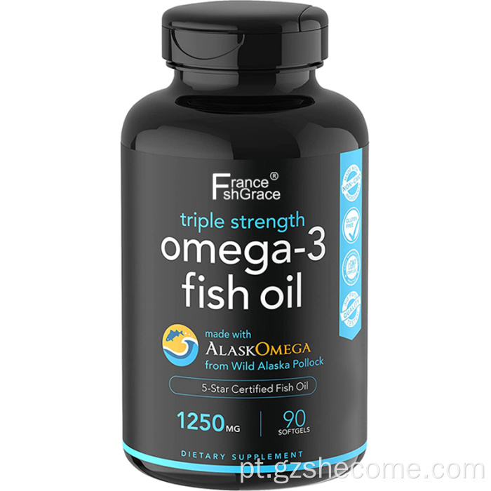 Omega Softgels Health Health Omega3 Supplemento de óleo de peixe